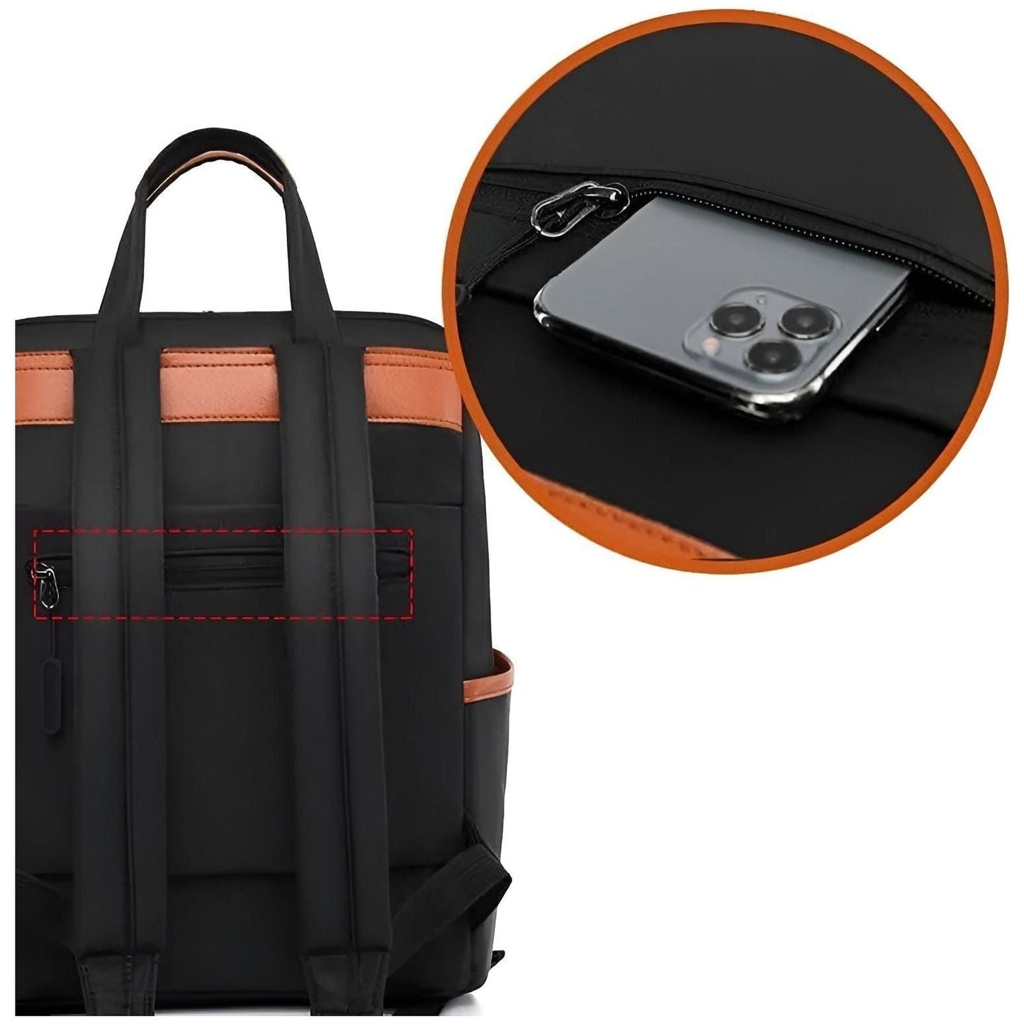 Multifunktionaler Rucksack Damen Modern – Wasserfest, Anti-Diebstahl Design, Großer Stauraum, Ideal für Reisen und Alltag 5