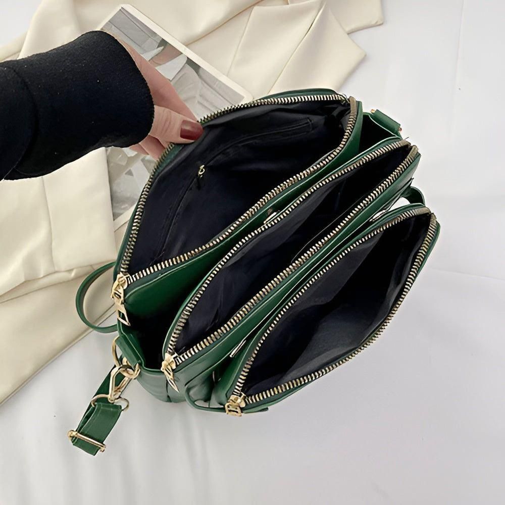Wasserdichte Handtasche Damen aus PU-Leder – Luxus Crossbody-Tasche mit großem Fassungsvermögen und verstellbarem Schulterriemen 2