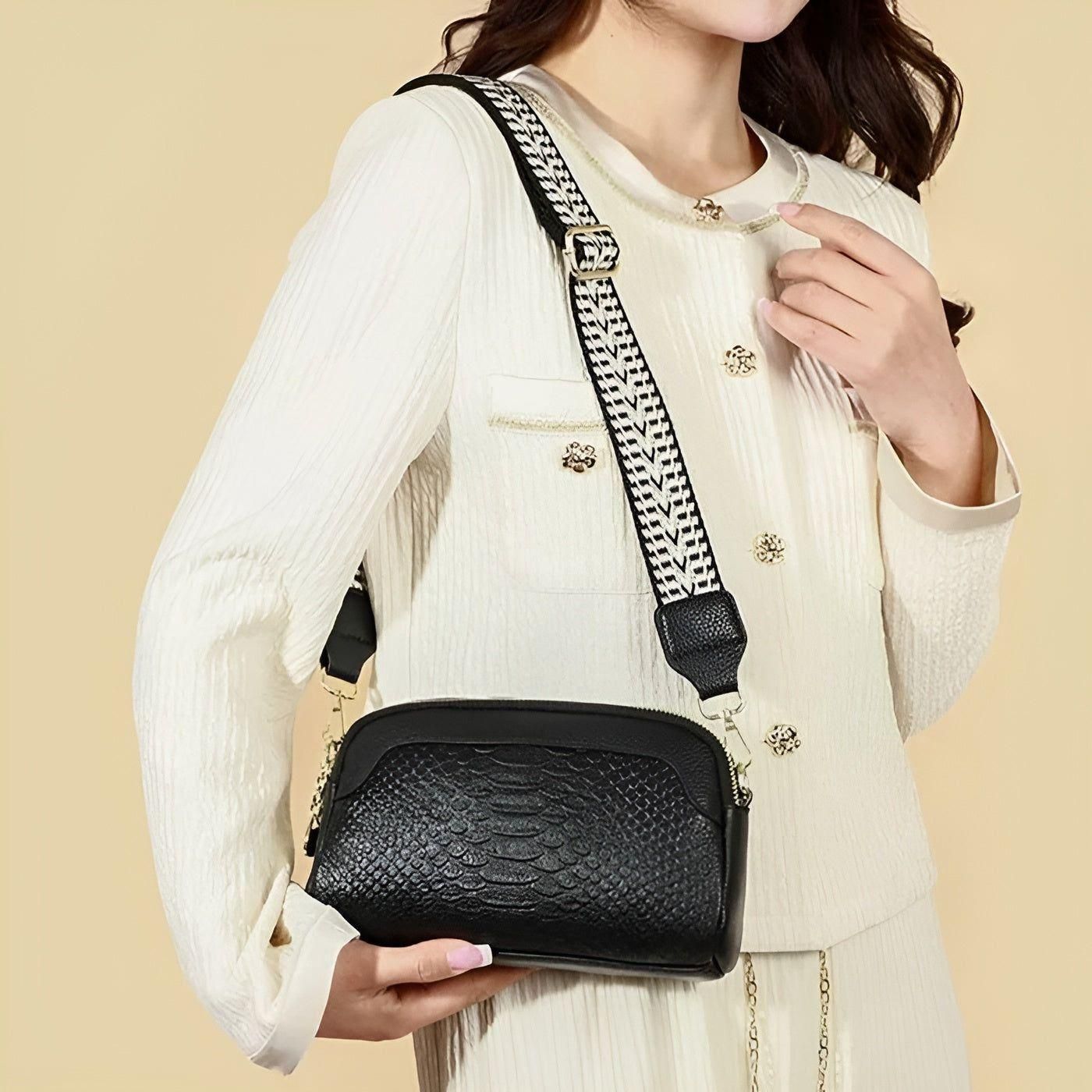 Modische Umhängetasche Damen aus PU-Leder – Stilvolle Crossbody Bag mit Verstellbarem Schultergurt, Geräumig und Pflegeleicht 6