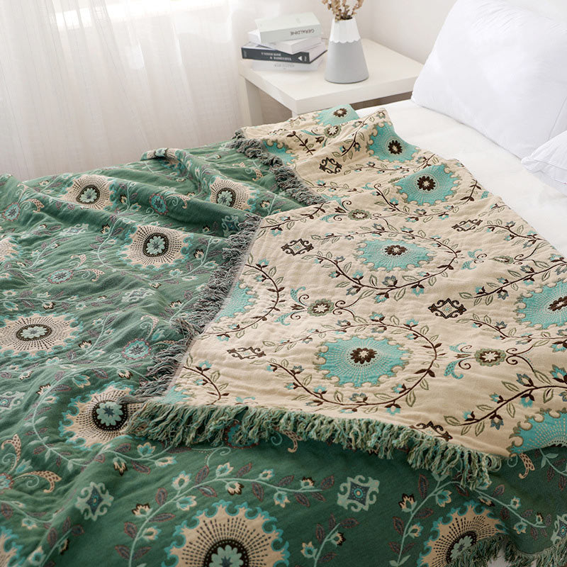 Reversible Baumwolldecke für Sofa & Bett