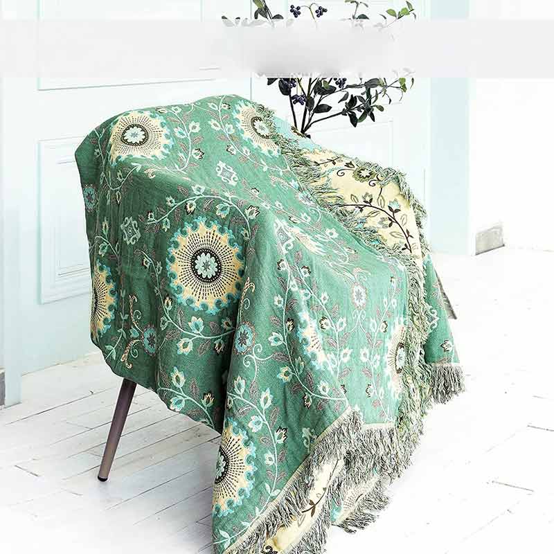 Reversible Baumwolldecke für Sofa & Bett