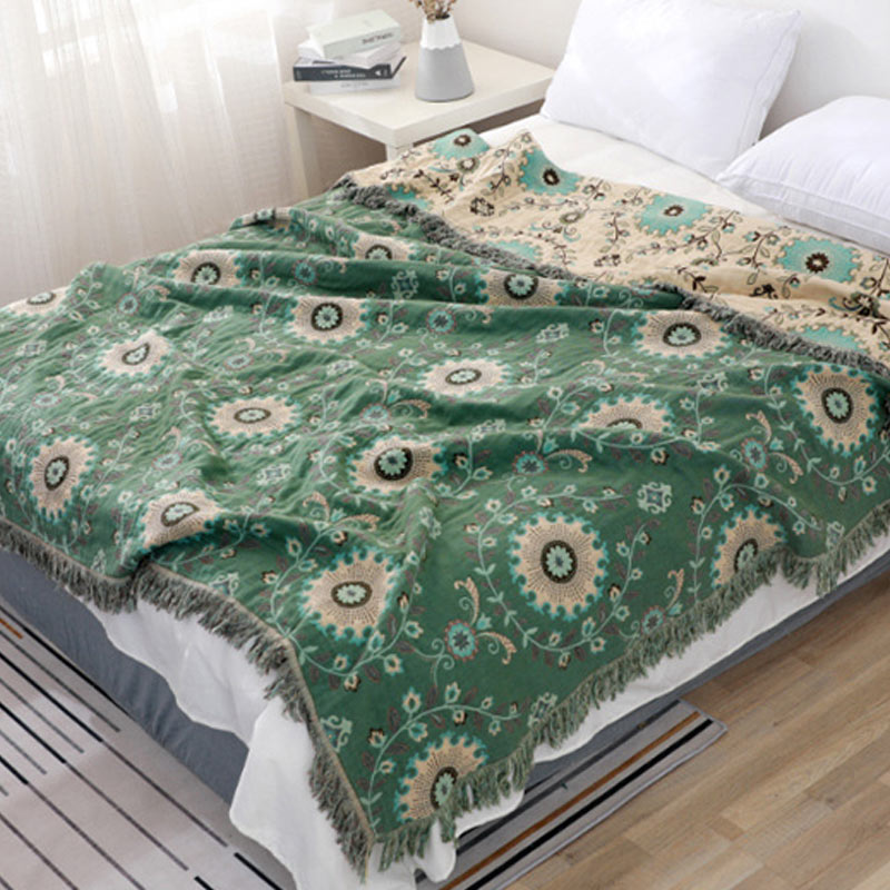 Reversible Baumwolldecke für Sofa & Bett