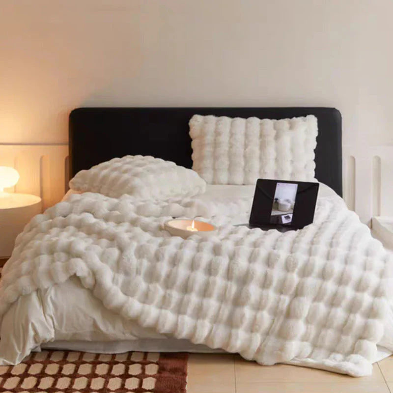 Luxus Kuscheldecke aus Weichem Kunstfell