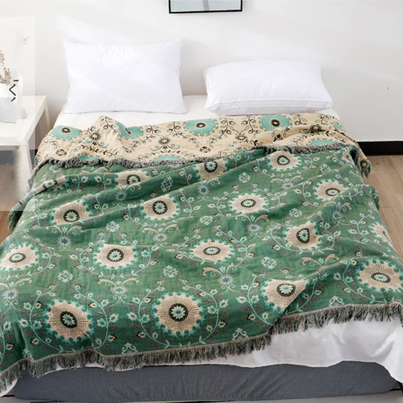 Reversible Baumwolldecke für Sofa & Bett