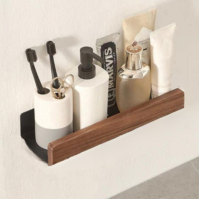 Massivholz Badezimmer Organizer Regal Ohne Bohren