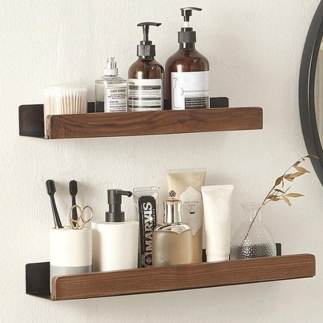 Massivholz Badezimmer Organizer Regal Ohne Bohren