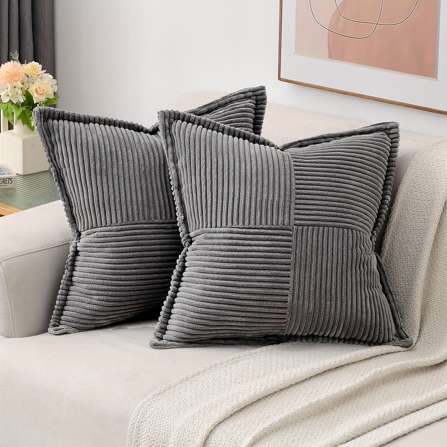Stilvoller Kissenbezug 40x40 aus Polyester mit Reißverschluss – Modernes Sofakissen für Wohnzimmer und Schlafzimmer 2