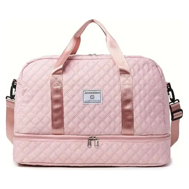 Große Reisetasche für Damen – Faltbare Weekender Tasche mit Fächern, ideal für Reisen und Ausflüge, wasserabweisend, 25 Liter 2