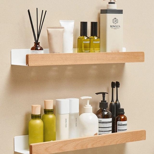 Massivholz Badezimmer Organizer Regal Ohne Bohren