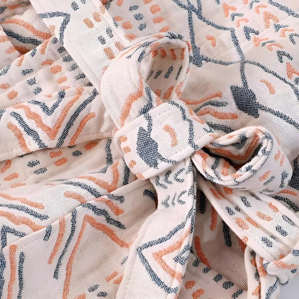 Unisex Baumwollmischung Bademantel mit Taschen – Weich, Saugfähig und Bequem für Damen und Herren, Ideal als Morgenmantel-6