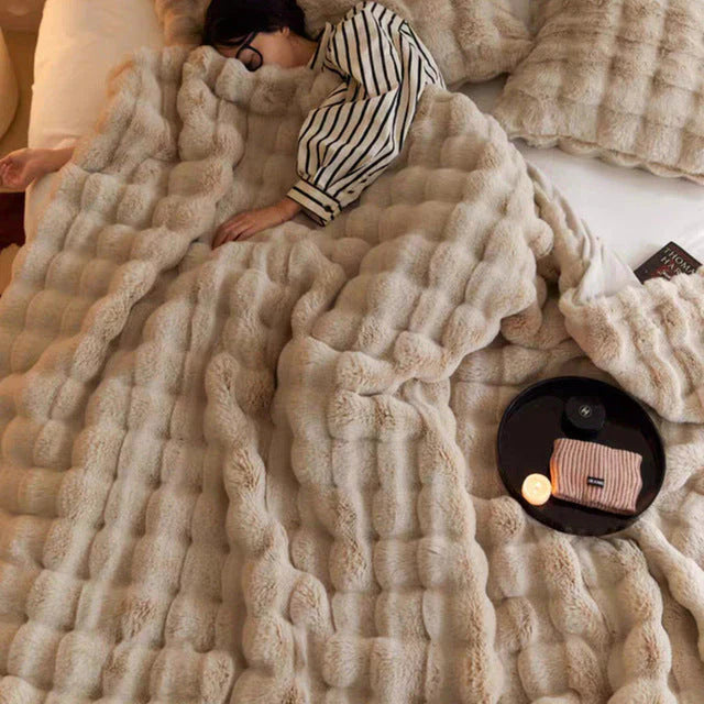 Luxus Kuscheldecke aus Weichem Kunstfell
