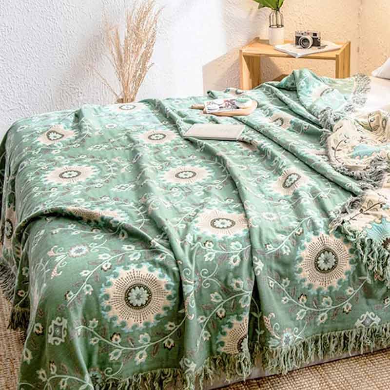 Reversible Baumwolldecke für Sofa & Bett