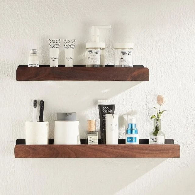 Massivholz Badezimmer Organizer Regal Ohne Bohren
