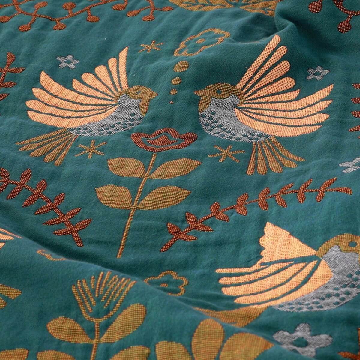 Reversible Skandinavische Vogelwurfdecke - Gemütlich & Vielseitig - Für jede Jahreszeit