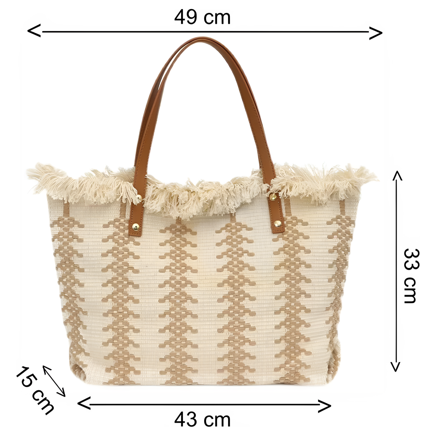 Elegante Große Strandtasche für den Sommer – Geräumige Badetasche mit Sicherem Knopfverschluss und Leichtem Design 4