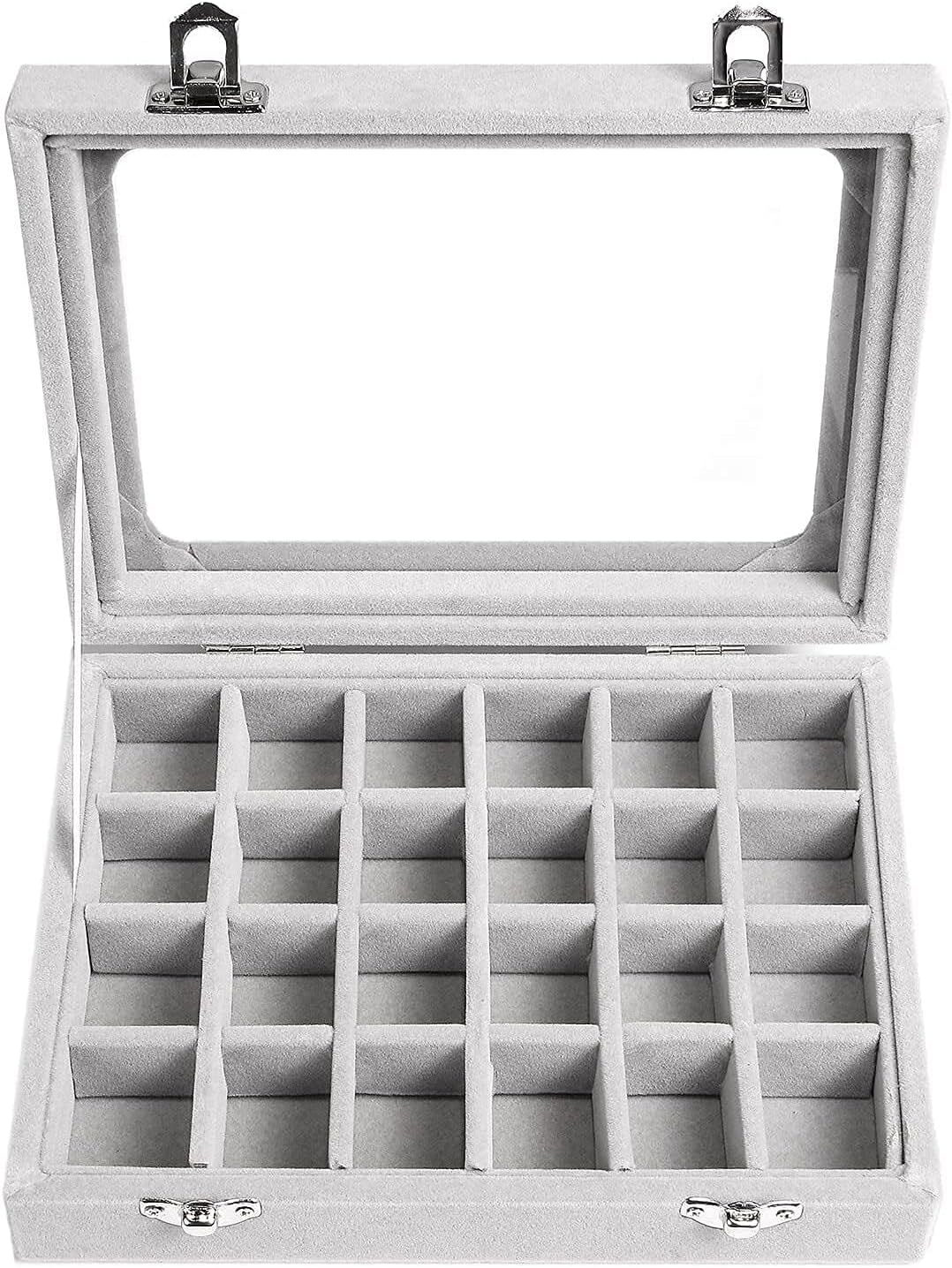 Luxuriöse Schmuckaufbewahrung mit Samt und Glasdeckel