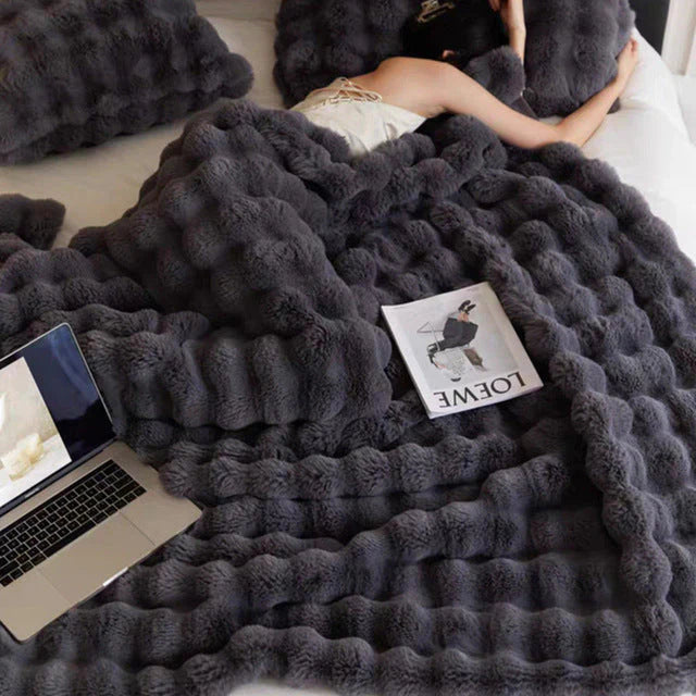 Luxus Kuscheldecke aus Weichem Kunstfell