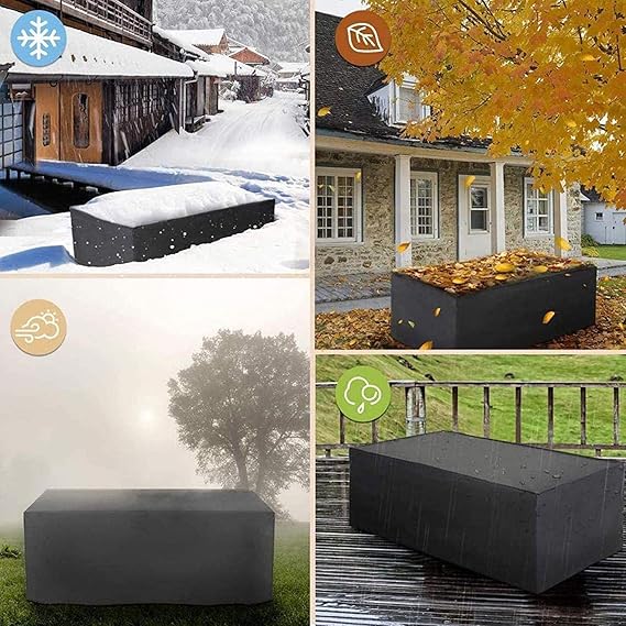 Wasserdichte Gartenmöbel Abdeckung aus Polyester – UV-beständig, Wetterfest und Schutzhülle für ganzjährigen Schutz 3