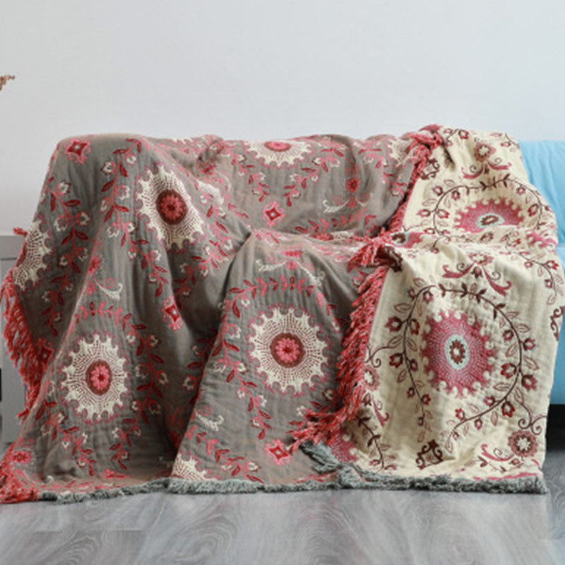 Reversible Baumwolldecke für Sofa & Bett