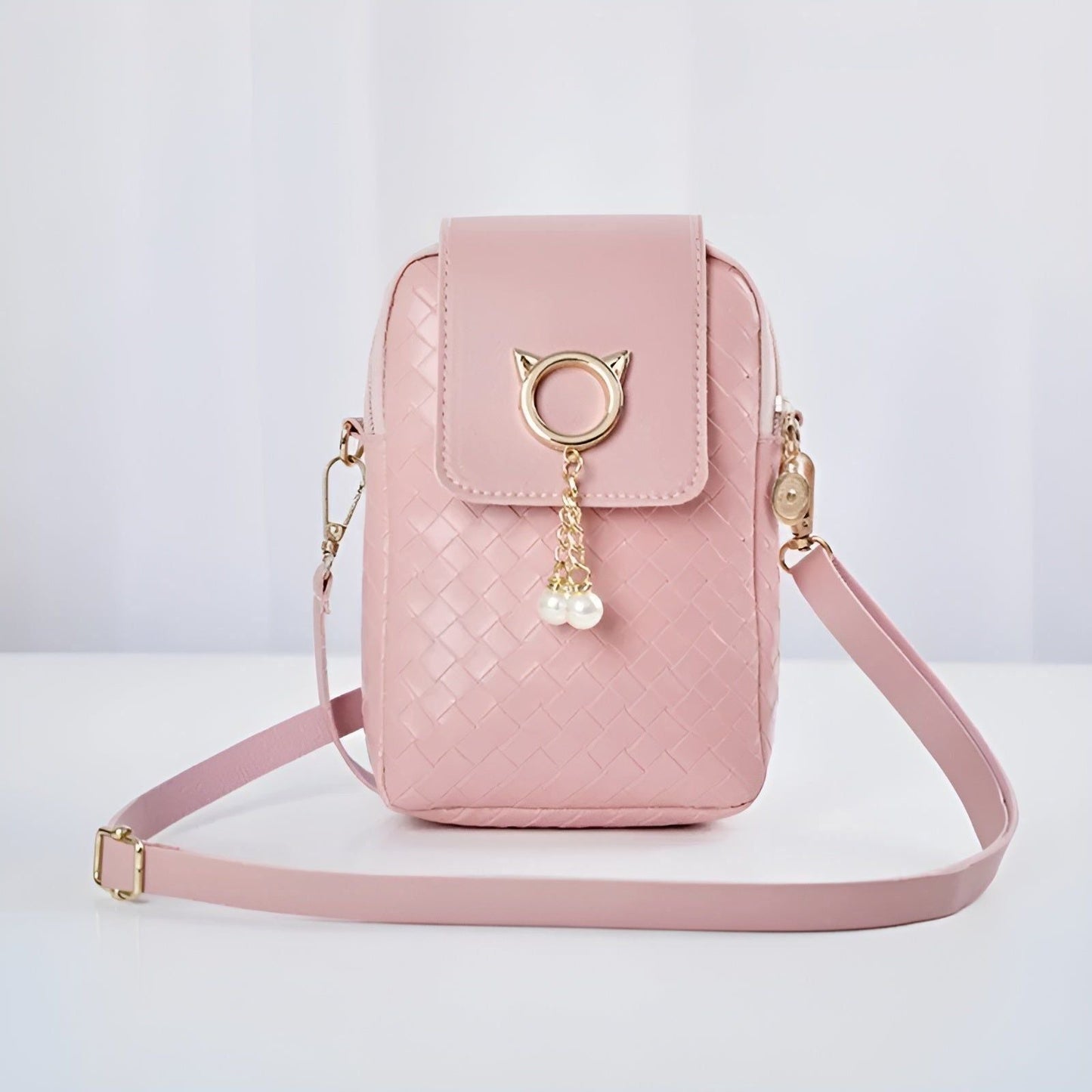 Elegante Umhängetasche Damen aus PU-Leder – Leichte Crossbody Bag für Stilbewusste, 14x8x21 cm, Praktische Innenstruktur 3