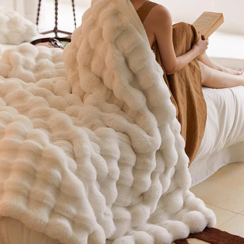 Luxus Kuscheldecke aus Weichem Kunstfell