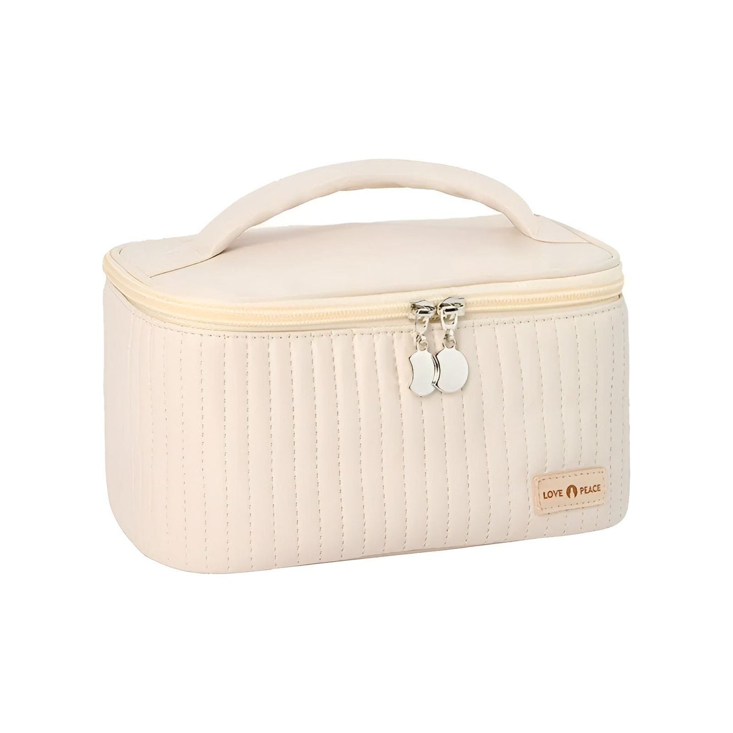 Stylische PU-Leder Kosmetiktasche Damen – Geräumiger Kulturbeutel mit Trennbaren Fächern für Kosmetik und Schminke 4