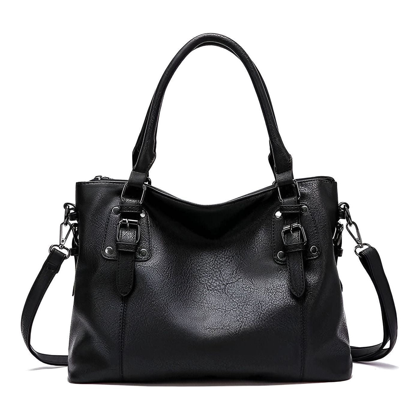 Stilvolle Retro Handtasche Damen aus PU-Leder mit mehreren Fächern – Braun, Schwarz, Wein, Gelb 2