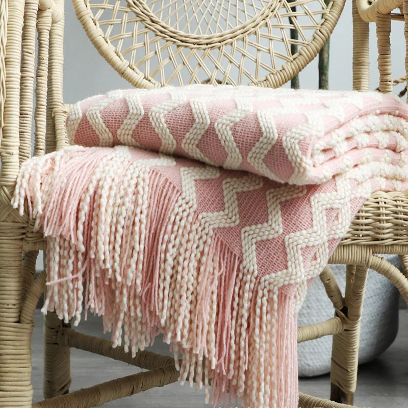 Nordische Strickdecke