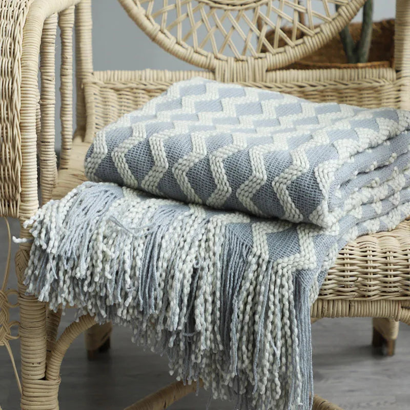 Nordische Strickdecke
