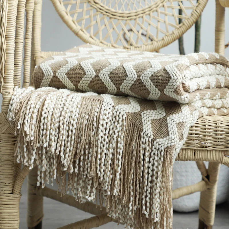 Nordische Strickdecke