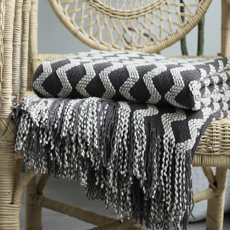 Nordische Strickdecke