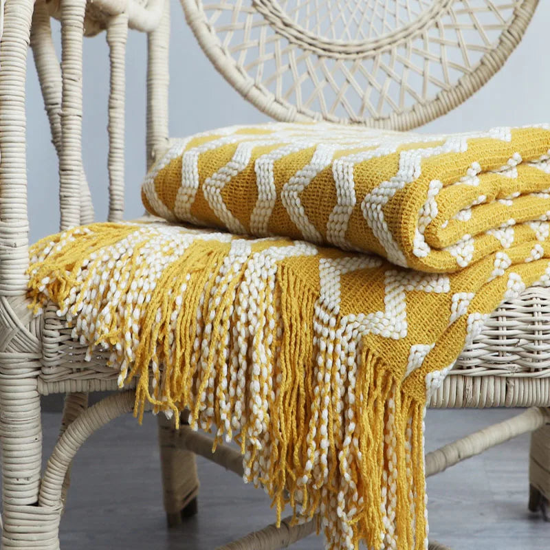 Nordische Strickdecke