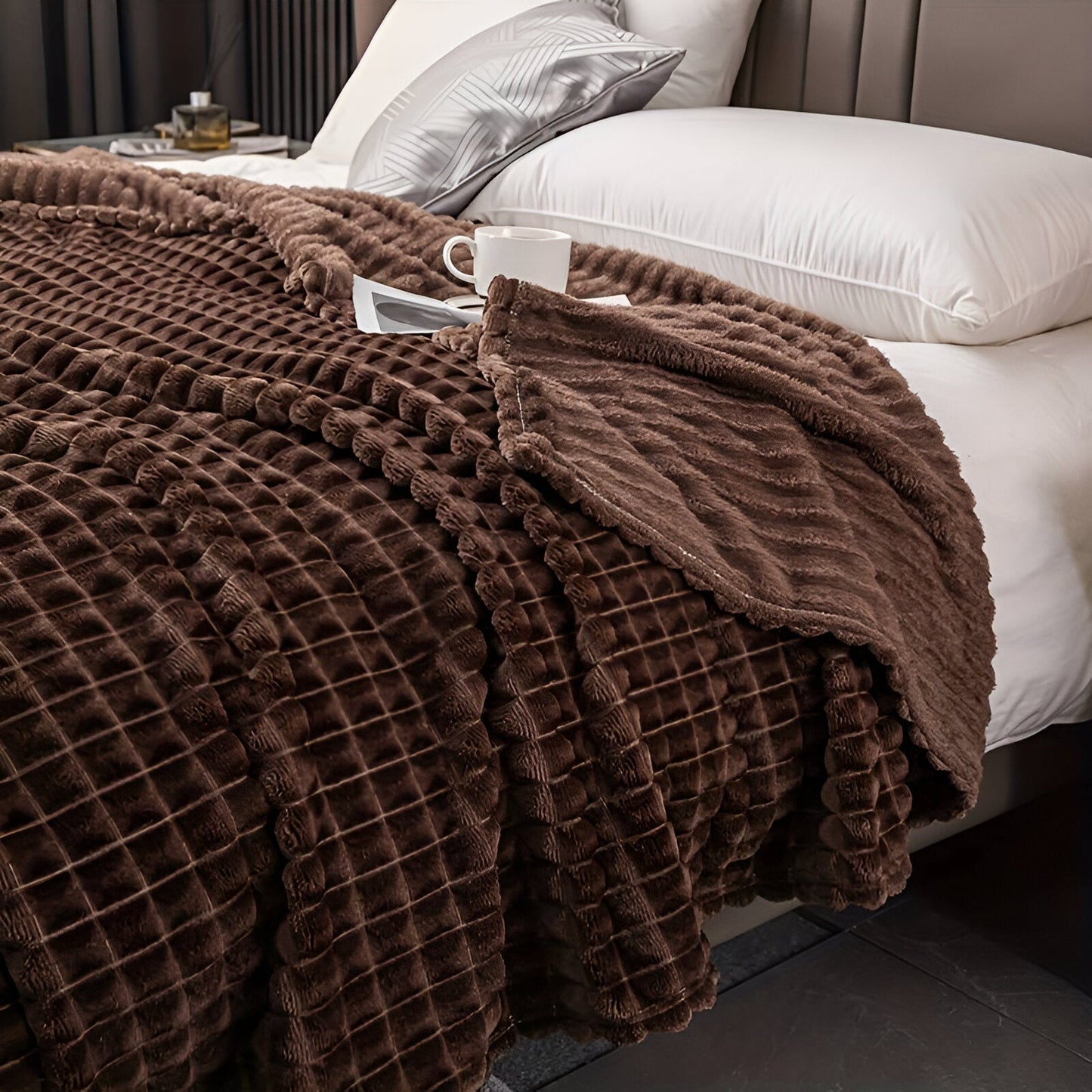 Ultra-fluffy Korallenfleece-Decke