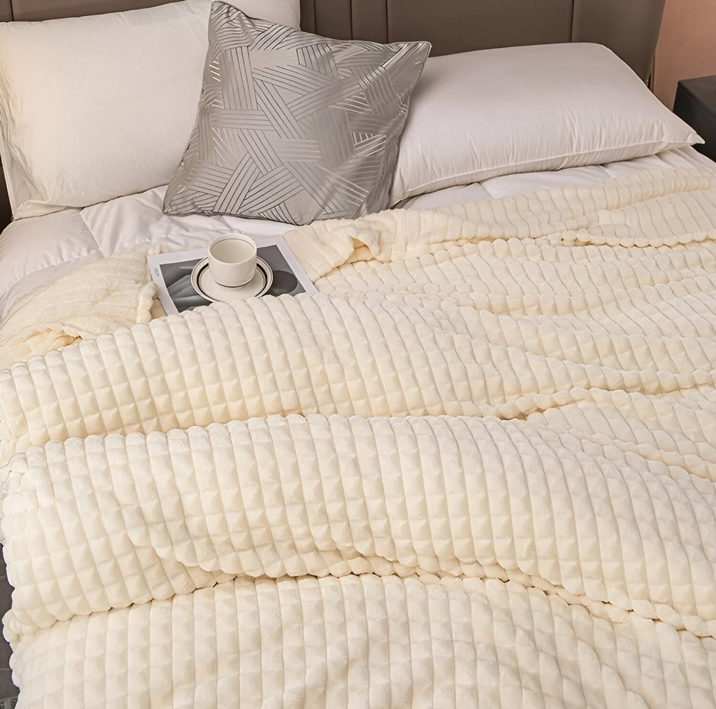 Ultra-fluffy Korallenfleece-Decke