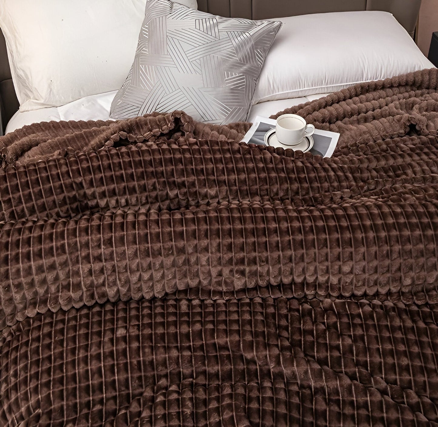 Ultra-fluffy Korallenfleece-Decke