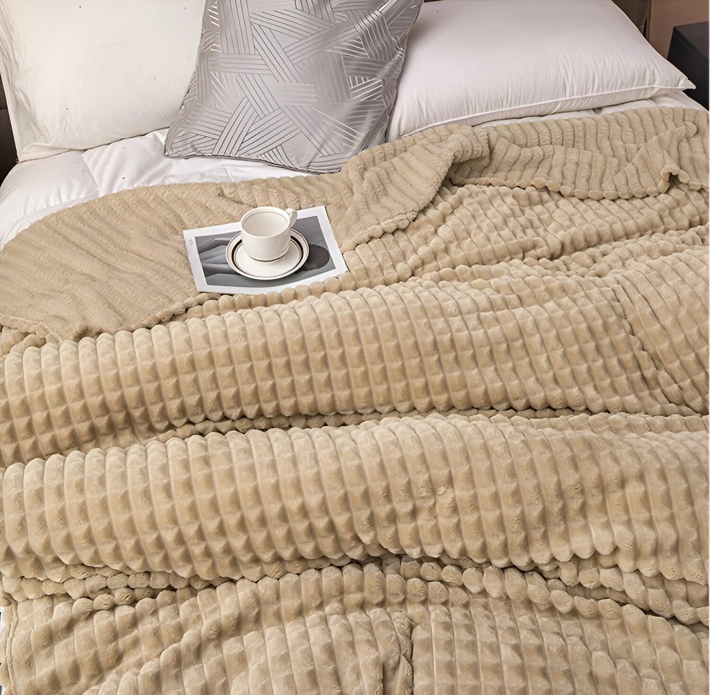 Ultra-fluffy Korallenfleece-Decke