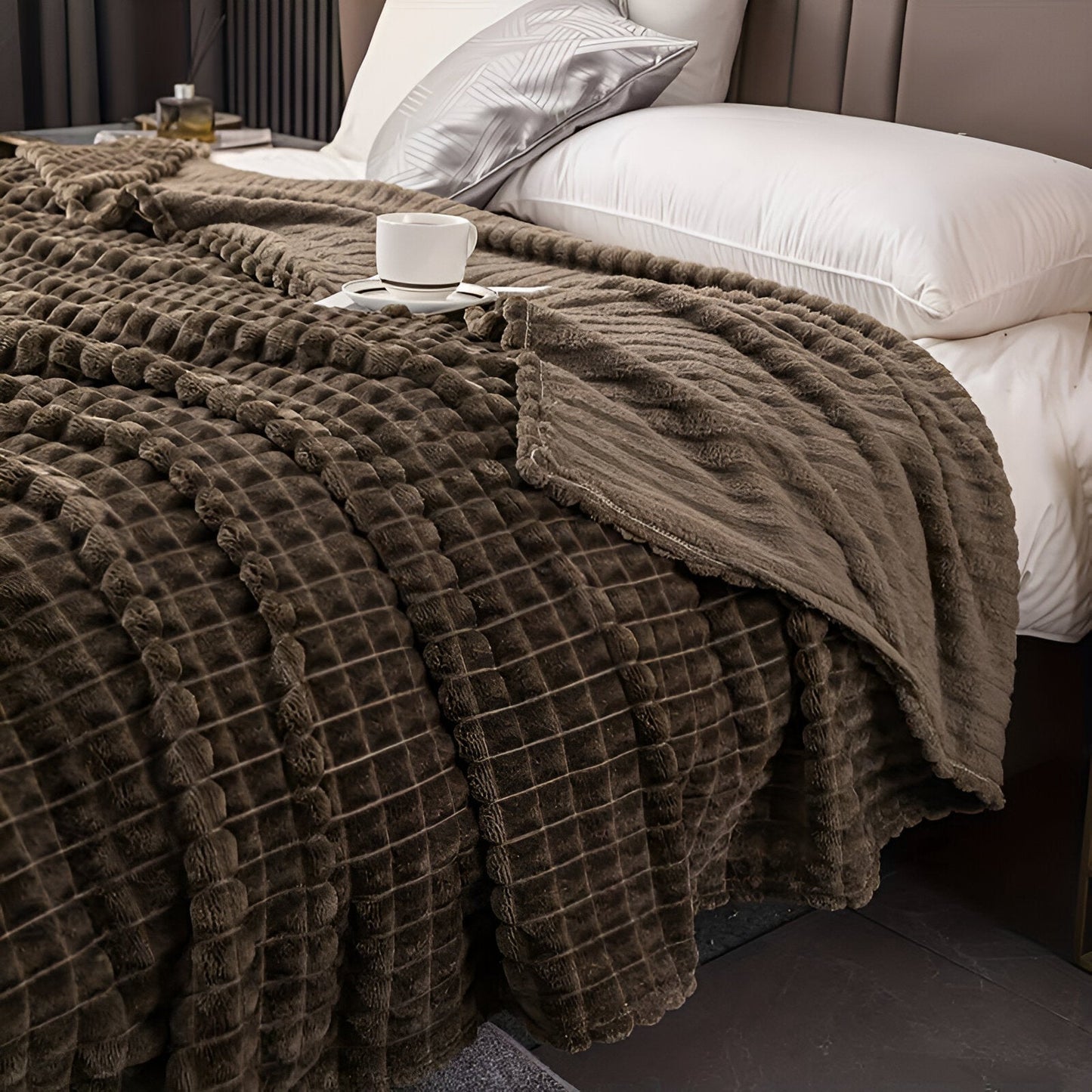 Ultra-fluffy Korallenfleece-Decke