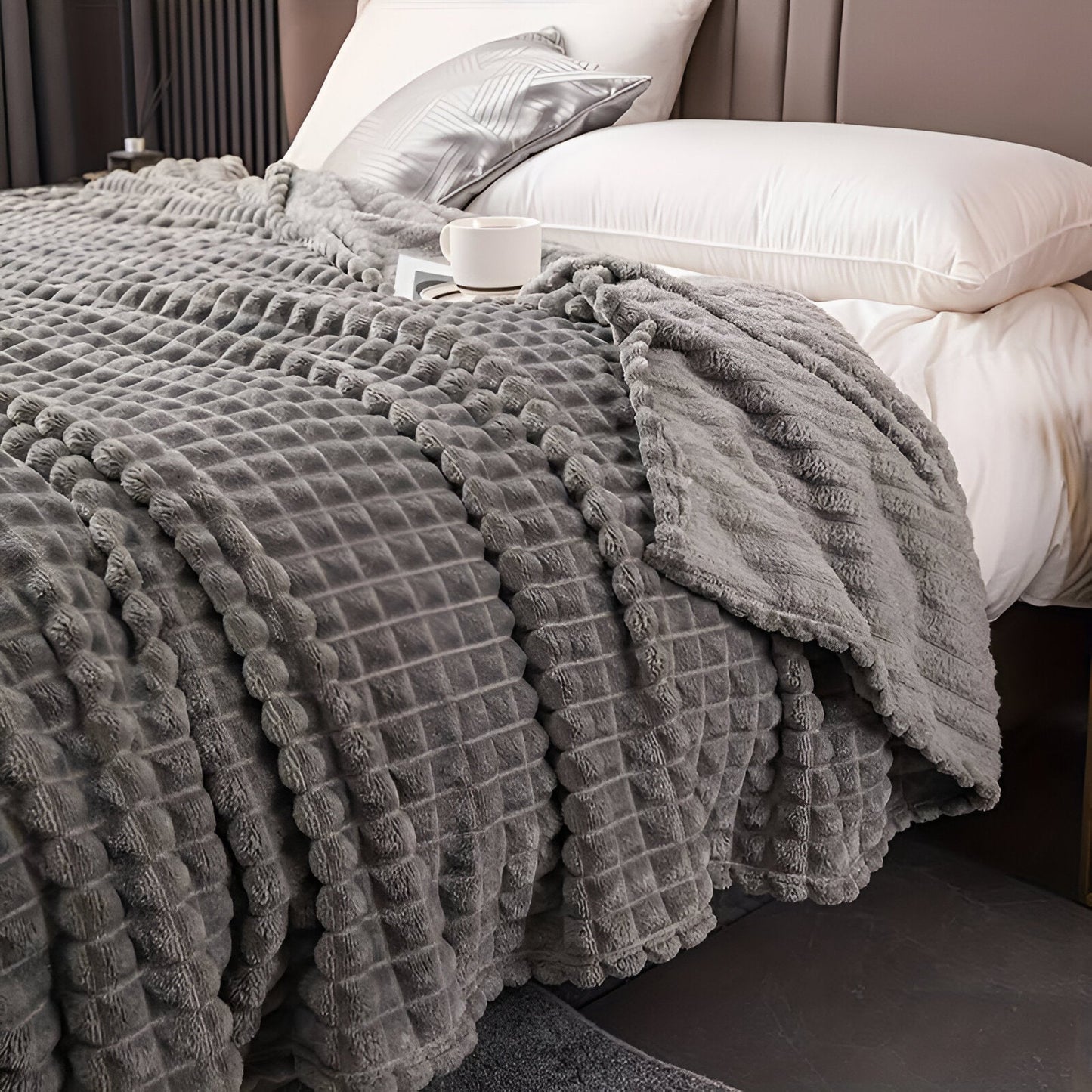 Ultra-fluffy Korallenfleece-Decke