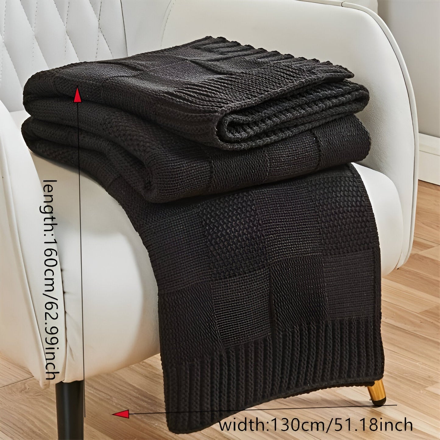 Weiche Strickdecke für Bett