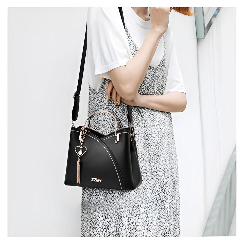 Elegante Umhängetasche Damen aus Echtleder – Verstellbarer Schultergurt, Stilvolle Crossbody Bag für Freizeit und Arbeit 3