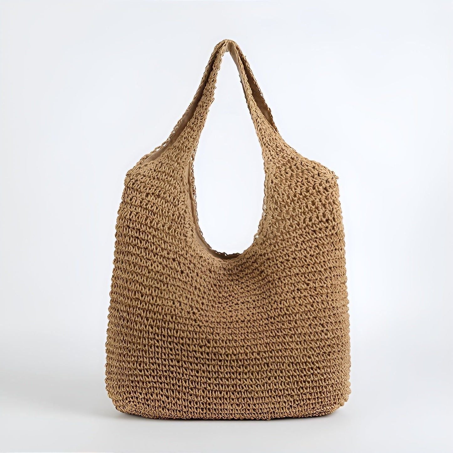 Handtasche Damen aus Stroh – Leichte, elegante Sommertasche in Beige, Auburn und Schwarz mit geräumigem Innenraum 6