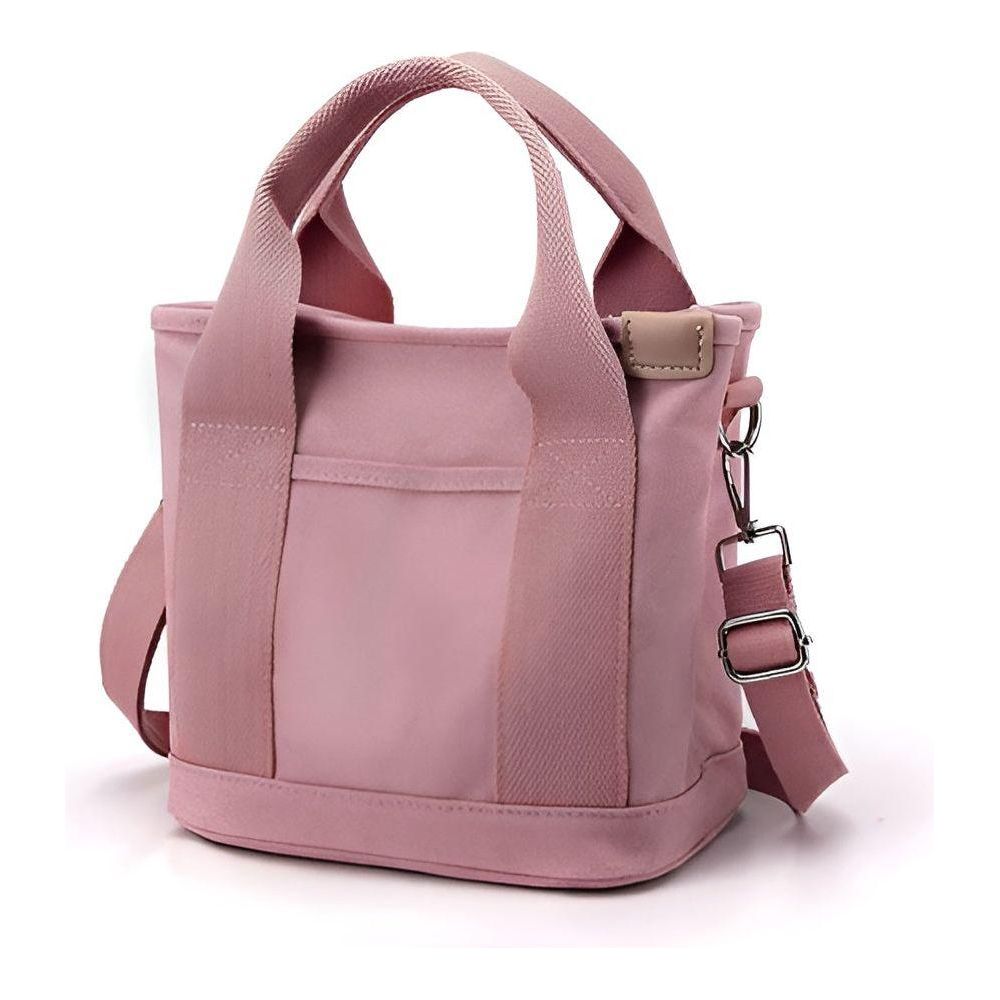 Elegante Handtasche Damen aus strapazierfähigem Canvas mit verstellbarem Schultergurt und geräumigem Hauptfach – Schwarz 4