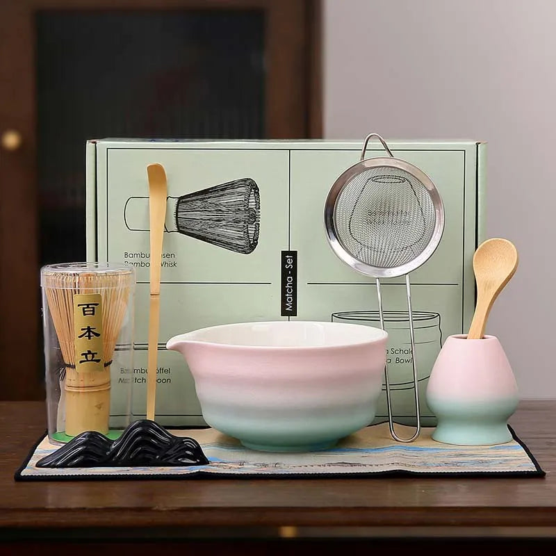 Matcha Tee Set mit Bambus und Keramik – Teezubereitung Kit für authentische Teeerlebnisse, 2 oder 7 Teile 6