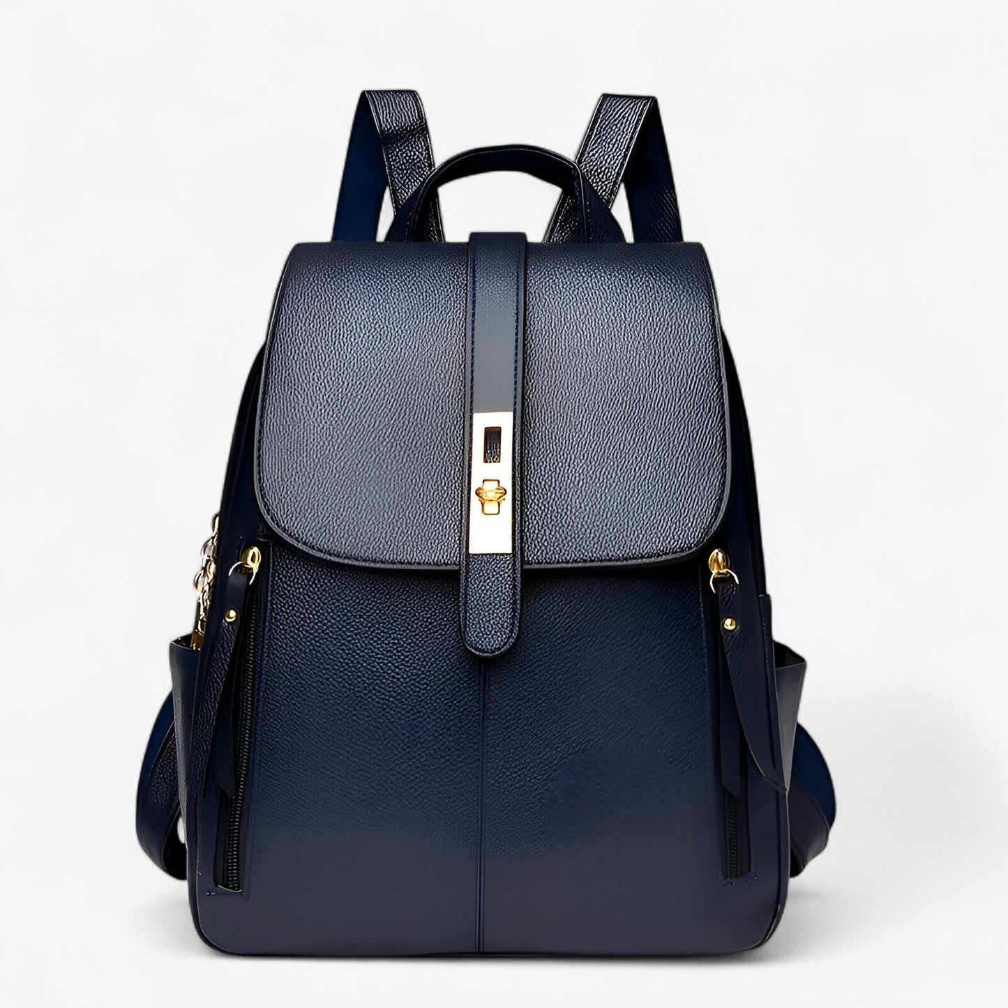 Eleganter Lederrucksack für Damen – Modern und Geräumig, Ideal für Alltag und Reisen, Verstellbare Schultergurte, Schwarz/Braun 2