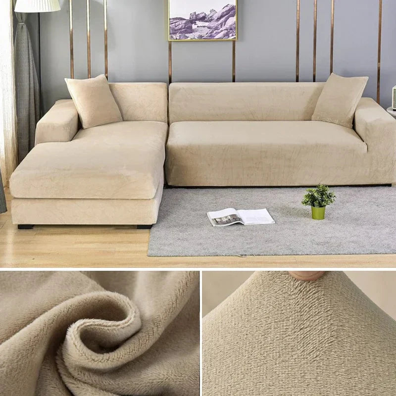Premium Stretch-Samt Sofabezug