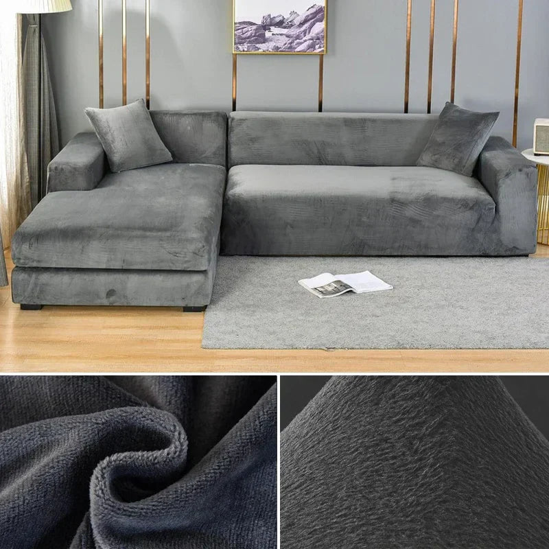 Premium Stretch-Samt Sofabezug