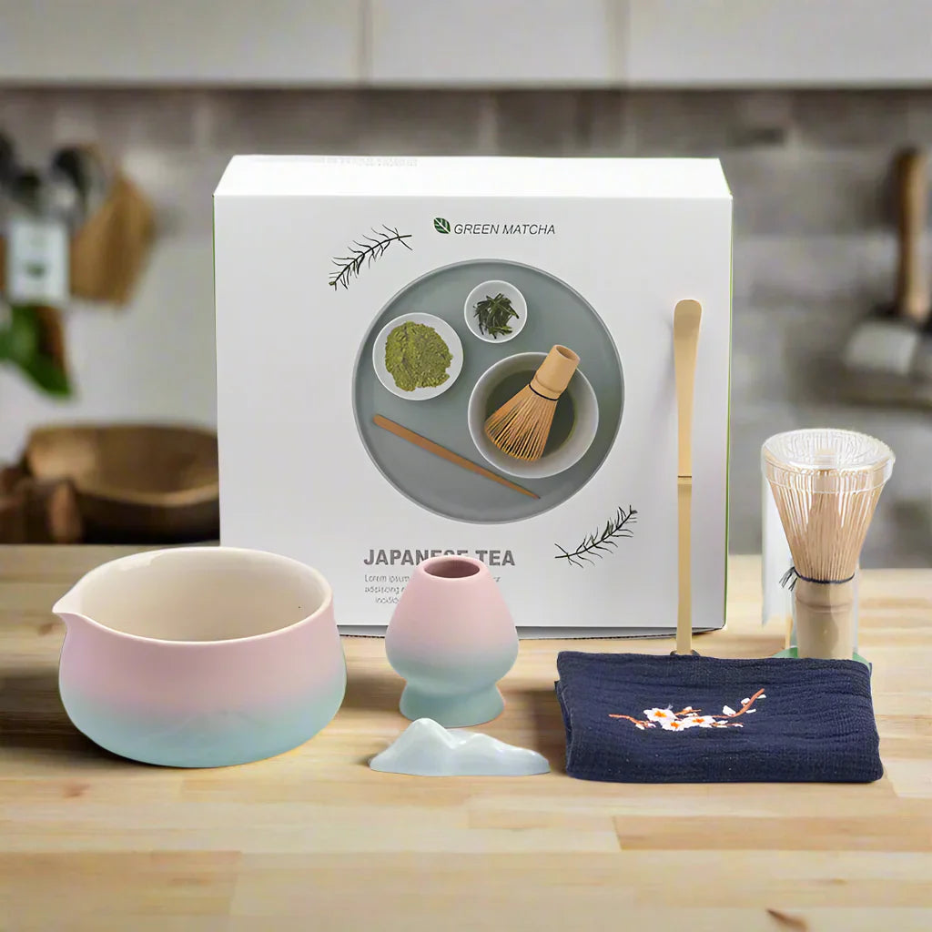 Authentisches Japanisches Matcha Tee Set aus Keramik mit Bambus Schneebesen – Ideal als Tee Geschenkset für Teeliebhaber 6