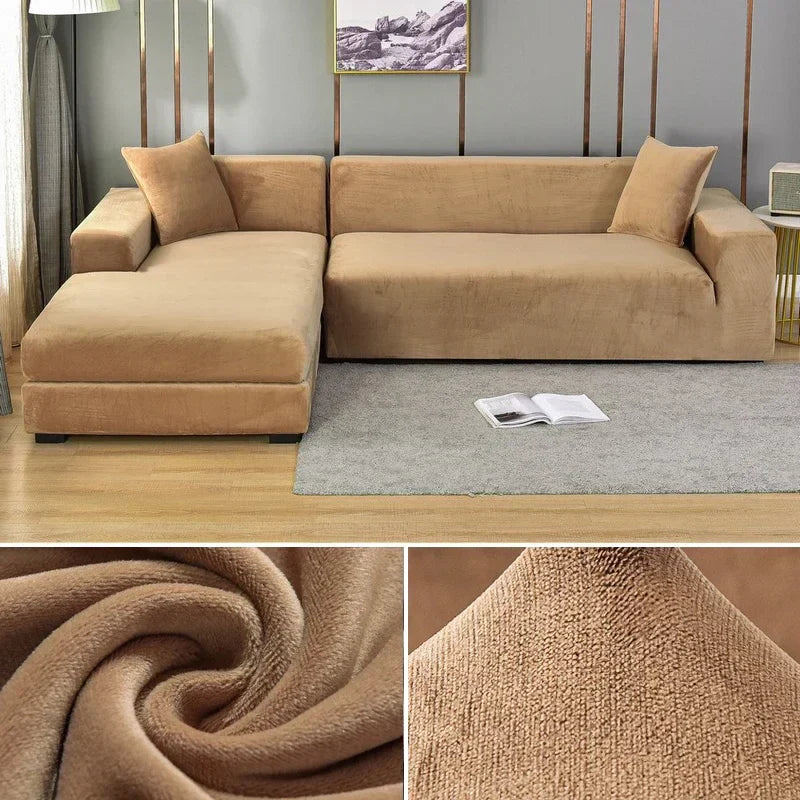 Premium Stretch-Samt Sofabezug