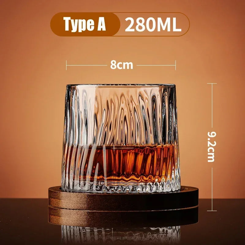 Rotierende Kristall-Whiskygläser