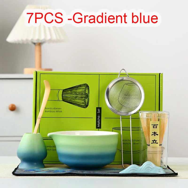 Variant image for Matcha Tee Set mit Bambus und Keramik – Teezubereitung Kit für authentische Teeerlebnisse, 2 oder 7 Teile-2